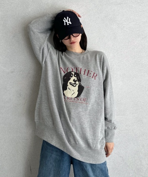 Good Riddance(グッドリダンス)の「【Good Riddance】古着風 ドッグモチーフ プリント スウェット(スウェット・レディース・レッド/アイボリー/グレー・FREE)」の18枚目の写真