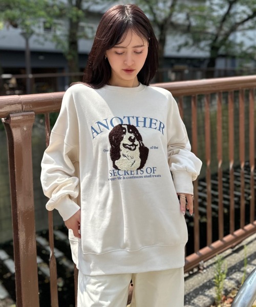 Good Riddance(グッドリダンス)の「【Good Riddance】古着風 ドッグモチーフ プリント スウェット(スウェット・レディース・レッド/アイボリー/グレー・FREE)」の22枚目の写真
