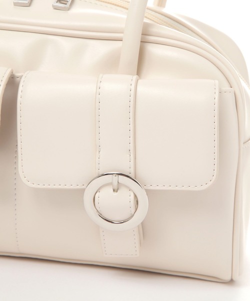 LAKOLE（ラコレ）の「バックルポケットボストンバッグ / 576000（ショルダーバッグ・レディース・ブラウン/ブラック/オフホワイト・FREE）」の19枚目の写真