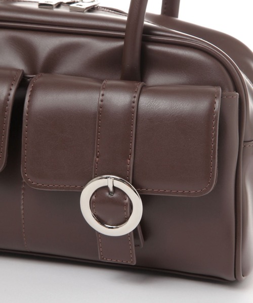 LAKOLE（ラコレ）の「バックルポケットボストンバッグ / 576000（ショルダーバッグ・レディース・ブラウン/ブラック/オフホワイト・FREE）」の21枚目の写真