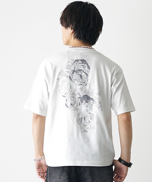 【たのゆつ様】NON TOKYO 花柄プリント Tシャツ フリーサイズ 半袖 NON TOKYO 花柄プリント Tシャツ フリーサイズ 半袖 ユニセックス