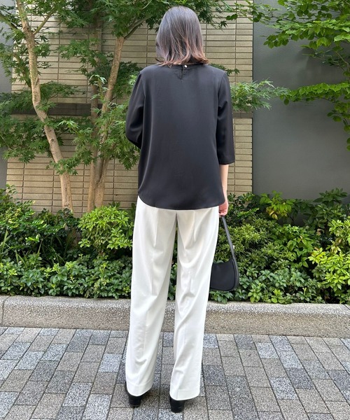 ババグーリ2021イエローレーベル ブラック七分袖チュニック セール】七分袖チュニックブラウス（シャツ/ブラウス）｜etre