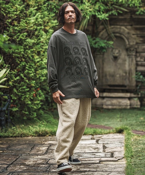 CAMBIO（カンビオ）の「mlt5369- プリントロンT_God Sleep(CASD-165)（Tシャツ/カットソー・メンズ・グレー系その他/ホワイト/スミクロ・S/M/L/XL）」の21枚目の写真