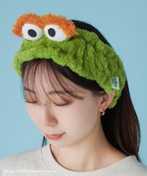 SESAME STREET(セサミストリート)の「フェイスモチーフヘアバンド(ヘアバンド・レディース・グリーン/ダークブルー・F)」の2枚目の写真