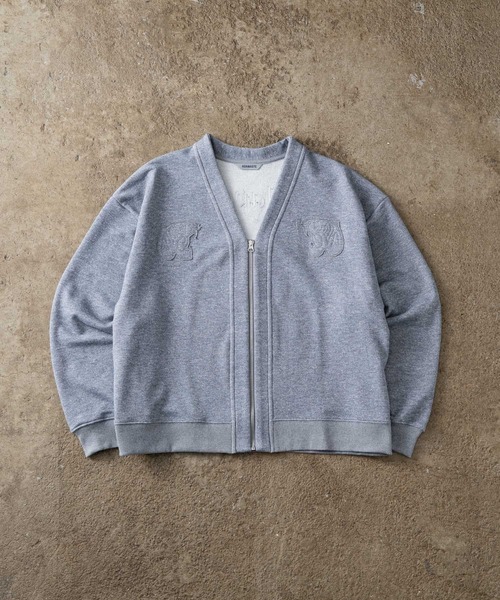 ADAMASTE（アダマスト）の「Sparkle Sweat Zip-Up Cardigan - スパークルスウェットジップアップカーディガン（カーディガン/ボレロ・メンズ・グリーン/ブラック/グレー・MEDIUM/LARGE）」の11枚目の写真