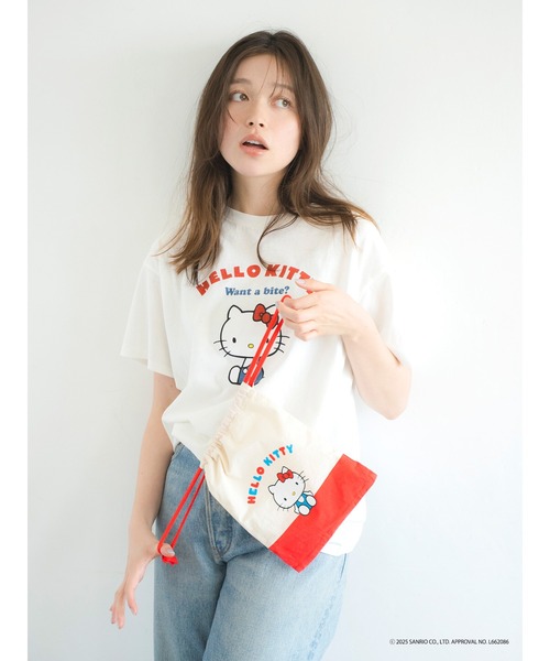 Ungrid（アングリッド）の「【ハローキティーコラボ】ロゴデザインTee（Tシャツ/カットソー・レディース・ブラック/オフホワイト・FREE）」の3枚目の写真
