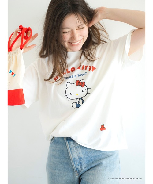 Ungrid（アングリッド）の「【ハローキティーコラボ】ロゴデザインTee（Tシャツ/カットソー・レディース・ブラック/オフホワイト・FREE）」の4枚目の写真