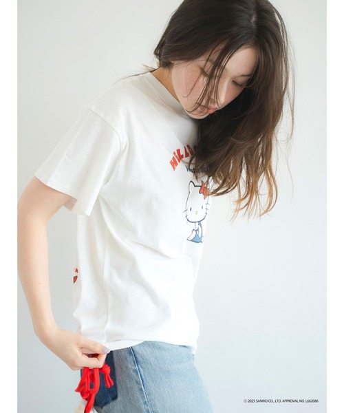 Ungrid（アングリッド）の「【ハローキティーコラボ】ロゴデザインTee（Tシャツ/カットソー・レディース・ブラック/オフホワイト・FREE）」の6枚目の写真