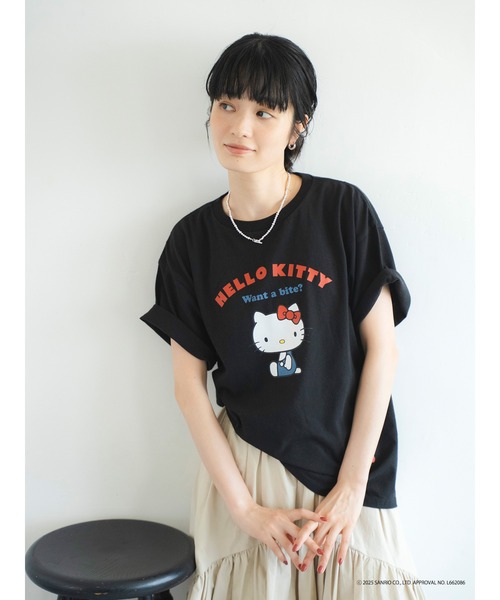 Ungrid（アングリッド）の「【ハローキティーコラボ】ロゴデザインTee（Tシャツ/カットソー・レディース・ブラック/オフホワイト・FREE）」の12枚目の写真