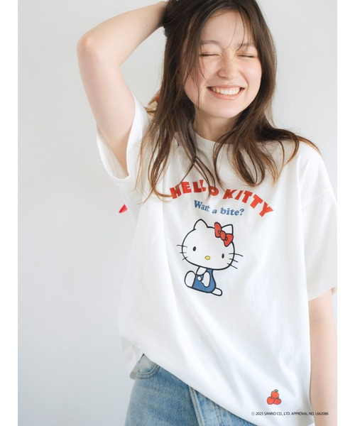 Ungrid（アングリッド）の「【ハローキティーコラボ】ロゴデザインTee（Tシャツ/カットソー・レディース・ブラック/オフホワイト・FREE）」の5枚目の写真