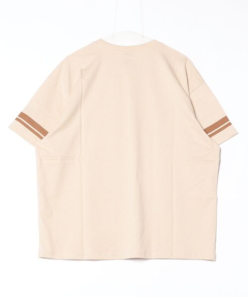 Vini(ヴィニ)の「【Vini】オーバーフィット ヴィンテージライク ラグビー半袖Tシャツ(Tシャツ/カットソー・メンズ・バーガンディー/ダークグリーン/ライトベージュ・SMALL/MEDIUM/LARGE)」の12枚目の写真
