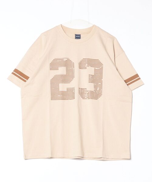 Vini(ヴィニ)の「【Vini】オーバーフィット ヴィンテージライク ラグビー半袖Tシャツ(Tシャツ/カットソー・メンズ・バーガンディー/ダークグリーン/ライトベージュ・SMALL/MEDIUM/LARGE)」の15枚目の写真