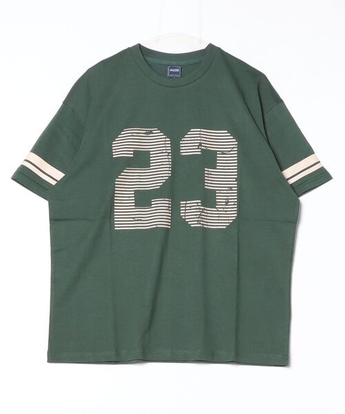 Vini(ヴィニ)の「【Vini】オーバーフィット ヴィンテージライク ラグビー半袖Tシャツ(Tシャツ/カットソー・メンズ・バーガンディー/ダークグリーン/ライトベージュ・SMALL/MEDIUM/LARGE)」の16枚目の写真