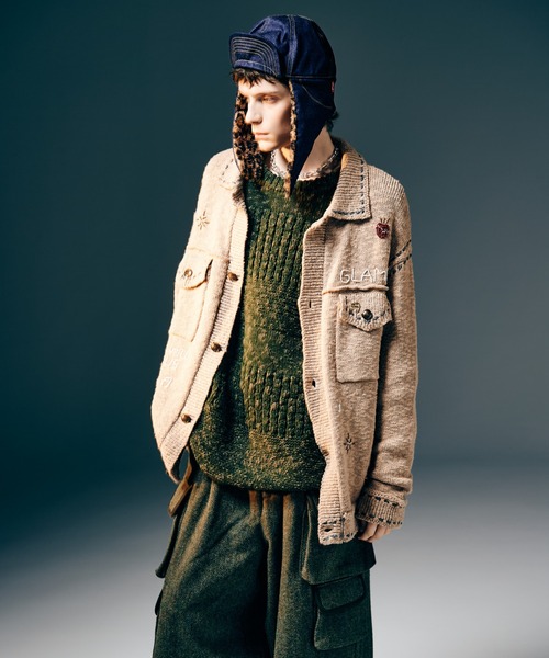 glamb(グラム)の「Backstage Knit / バックステージニット(ニット/セーター・メンズ・ブラック/カーキ・S/M/L)」の9枚目の写真