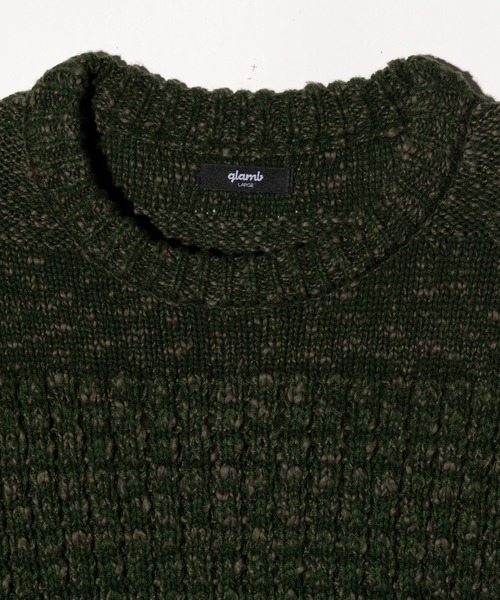 glamb(グラム)の「Backstage Knit / バックステージニット(ニット/セーター・メンズ・ブラック/カーキ・S/M/L)」の13枚目の写真