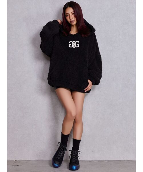 GYDA NEWERA ジェイダ　ニューエラ　ボア パーカー　ブラック　XL GYDA NEWERA ジェイダ ニューエラ ボア パーカー ブラック XL - メルカリ