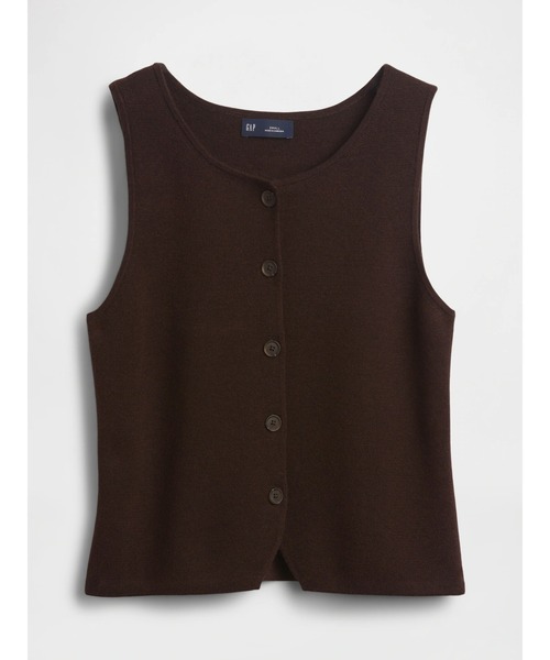 GAP（ギャップ）の「Cashsoft カシミヤタッチ ライトウェイト テーラードベスト（ベスト・レディース・ブラウン/ブラック・S/M/L/XL/XS/XXS）」の10枚目の写真