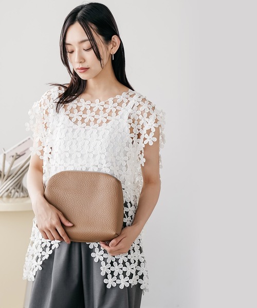 mili an deni(ミリアンデニ)の「ポーチ付きフェイクレザートートバッグ(トートバッグ・レディース・ブラック/ブラウン・F)」の11枚目の写真
