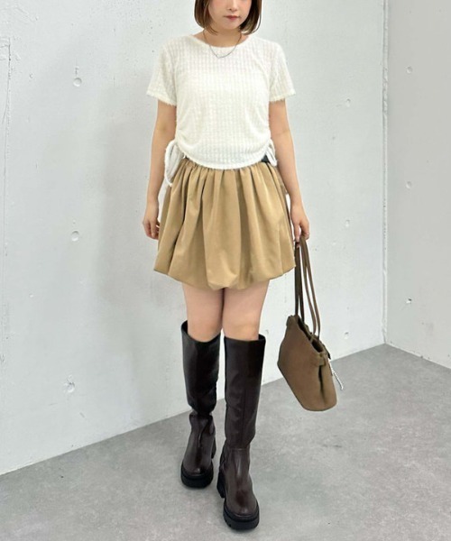 archives(アルシーヴ)の「サイドドロストフェザーカットTOPS(Tシャツ/カットソー・レディース・ベージュ/ブラック/アイボリー・MEDIUM)」の9枚目の写真