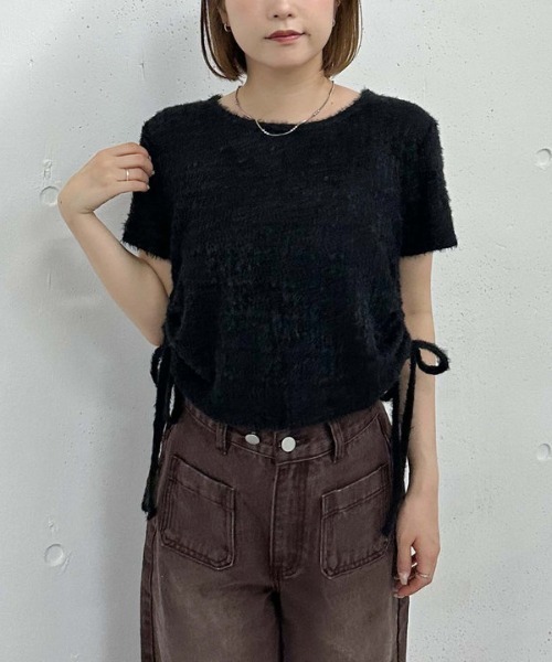 archives(アルシーヴ)の「サイドドロストフェザーカットTOPS(Tシャツ/カットソー・レディース・ベージュ/ブラック/アイボリー・MEDIUM)」の11枚目の写真