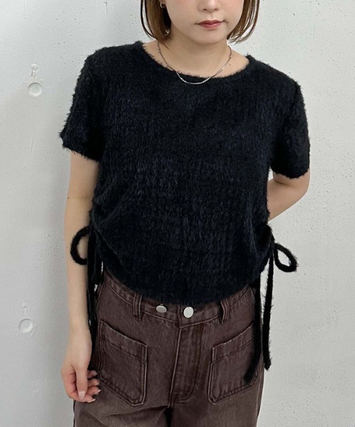 archives(アルシーヴ)の「サイドドロストフェザーカットTOPS(Tシャツ/カットソー・レディース・ベージュ/ブラック/アイボリー・MEDIUM)」の12枚目の写真