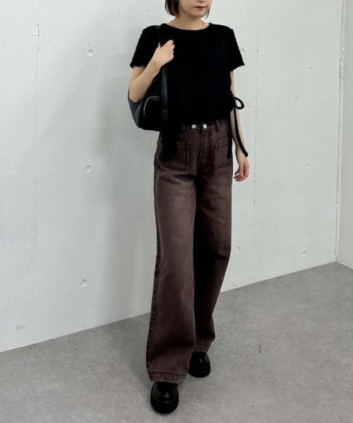 archives(アルシーヴ)の「サイドドロストフェザーカットTOPS(Tシャツ/カットソー・レディース・ベージュ/ブラック/アイボリー・MEDIUM)」の15枚目の写真