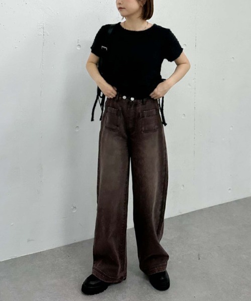 archives(アルシーヴ)の「サイドドロストフェザーカットTOPS(Tシャツ/カットソー・レディース・ベージュ/ブラック/アイボリー・MEDIUM)」の16枚目の写真
