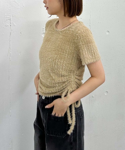 archives(アルシーヴ)の「サイドドロストフェザーカットTOPS(Tシャツ/カットソー・レディース・ベージュ/ブラック/アイボリー・MEDIUM)」の20枚目の写真