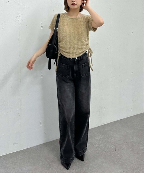archives(アルシーヴ)の「サイドドロストフェザーカットTOPS(Tシャツ/カットソー・レディース・ベージュ/ブラック/アイボリー・MEDIUM)」の22枚目の写真