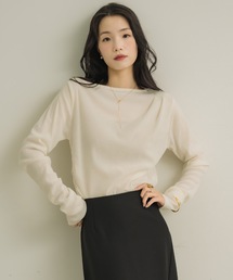 NEUNA | シアーベロアドレープトップス(Tシャツ/カットソー)