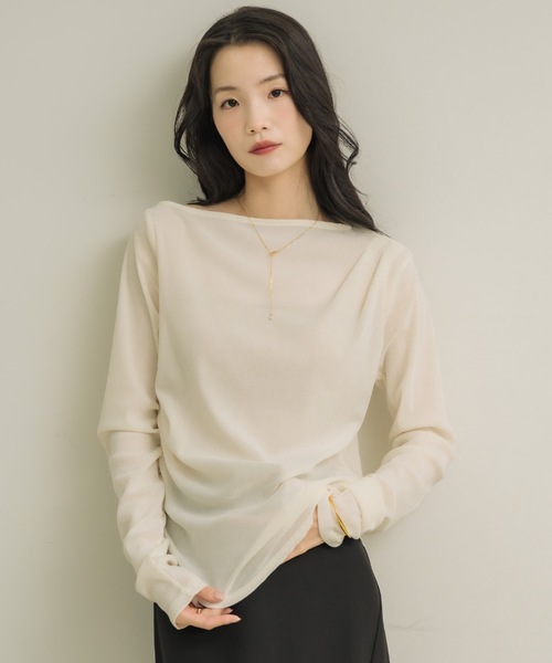シアーベロアドレープトップス（Tシャツ/カットソー）｜NEUNA（ヌナ