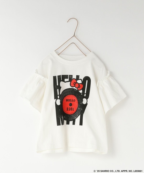 LOWRYS FARM（ローリーズファーム）の「【HELLO KITTY】ロックフリルＴシャツ　 572654（Tシャツ/カットソー・キッズ・チャコールグレー/オフホワイト・110cm/120cm/130cm/140cm/150cm）」の19枚目の写真