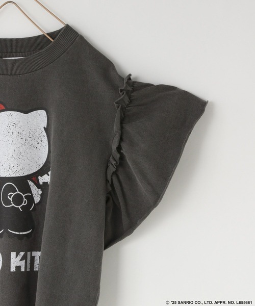 LOWRYS FARM（ローリーズファーム）の「【HELLO KITTY】ロックフリルＴシャツ　 572654（Tシャツ/カットソー・キッズ・チャコールグレー/オフホワイト・110cm/120cm/130cm/140cm/150cm）」の14枚目の写真