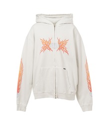 KAMIYA（カミヤ）の「“Skull Flame”Distressed Zip-up Hoodie（スウェット）」