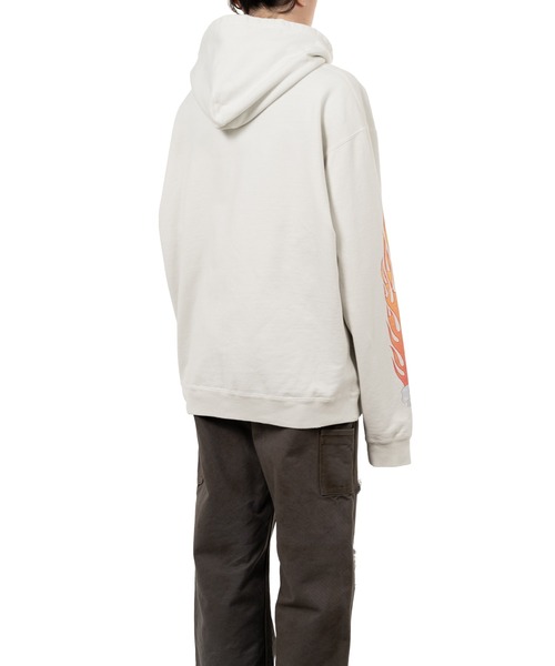 KAMIYA(カミヤ)の「“Skull Flame”Distressed Zip-up Hoodie(スウェット・メンズ・ブラック/ブラウン/ホワイト・L/M/S)」の9枚目の写真