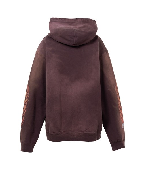 KAMIYA(カミヤ)の「“Skull Flame”Distressed Zip-up Hoodie(スウェット・メンズ・ブラック/ブラウン/ホワイト・L/M/S)」の20枚目の写真