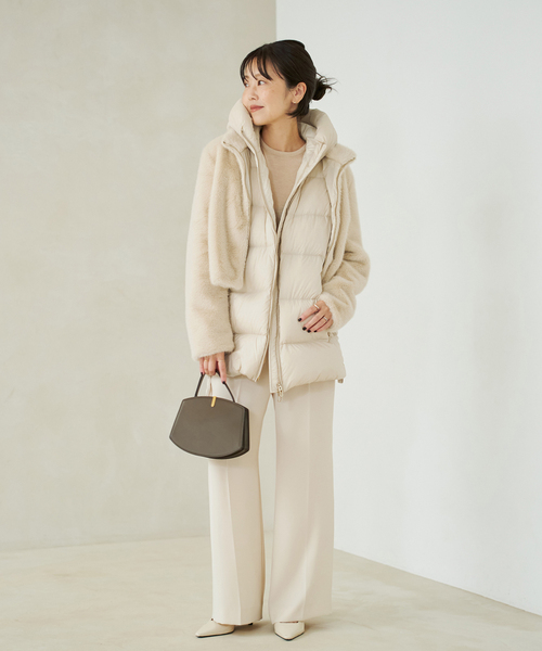 plage（プラージュ）の「CU WO Fine Knit New プルオーバー（ニット/セーター・レディース・チャコールグレー/レッド系その他/ネイビー/ベージュ・FREE）」の12枚目の写真