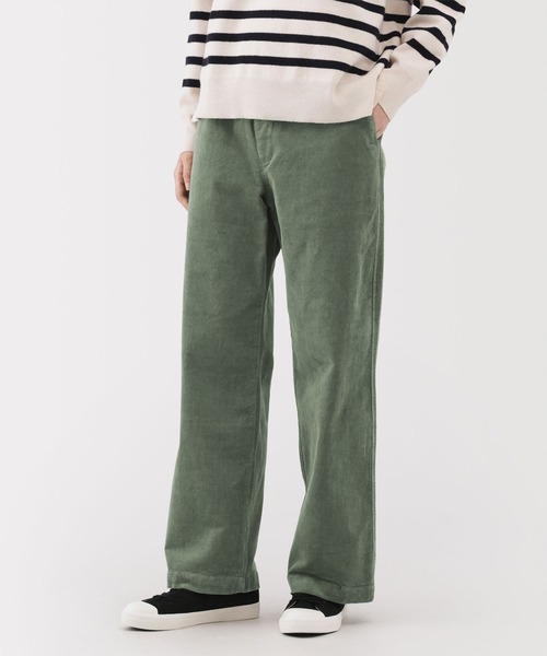 無印良品（ムジルシリョウヒン）の「婦人　ストレッチコーデュロイ　イージーストレートパンツ（その他パンツ・レディース・ネイビー/ダークグレー/スモーキーグリーン系/スモークピンク/アイボリー・XL/L/M/S）」の4枚目の写真