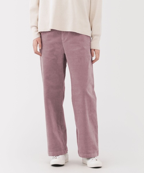 無印良品（ムジルシリョウヒン）の「婦人　ストレッチコーデュロイ　イージーストレートパンツ（その他パンツ・レディース・ネイビー/ダークグレー/スモーキーグリーン系/スモークピンク/アイボリー・XL/L/M/S）」の5枚目の写真