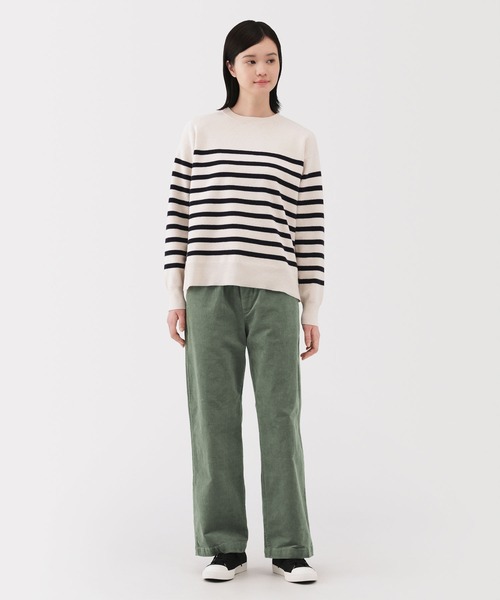 無印良品（ムジルシリョウヒン）の「婦人　ストレッチコーデュロイ　イージーストレートパンツ（その他パンツ・レディース・ネイビー/ダークグレー/スモーキーグリーン系/スモークピンク/アイボリー・XL/L/M/S）」の21枚目の写真