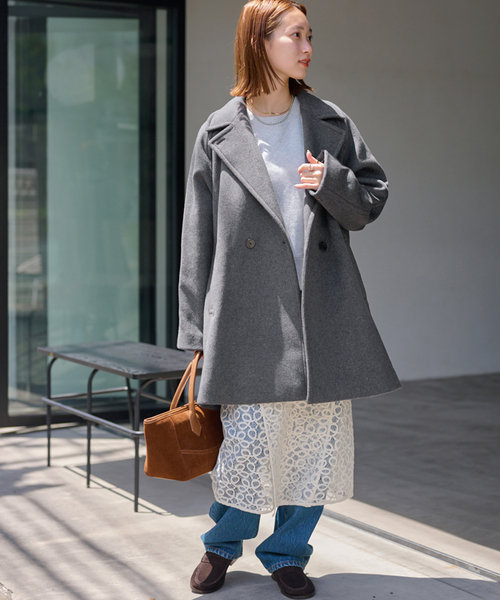 ジャーナルスタンダードレリューム スーパーファインビーバーPコート JOURNAL STANDARD relume（ジャーナルスタンダード レリューム