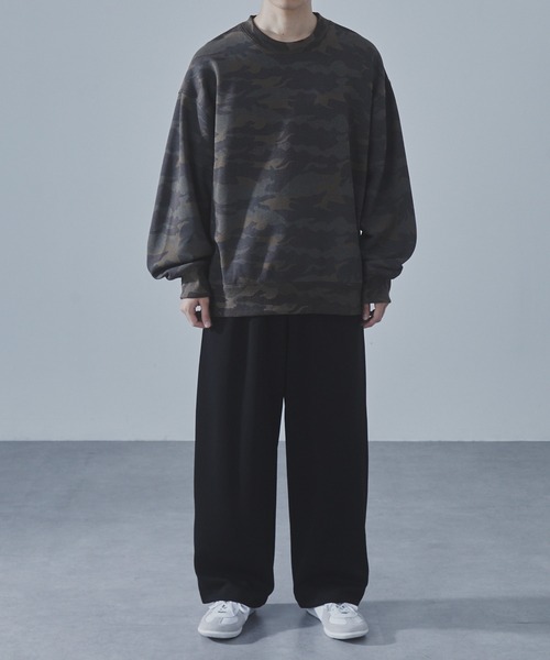 SLICK(スリック)の「【SLICK/スリック】Camouflage Print Sweatshirt/カモフラージュスウェットプルオーバー / ヘビィーウェイト/セットアップ(スウェット・メンズ・ウッドランド/リアルツリーカモ・1/2/3)」の5枚目の写真