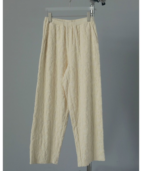 anuke（アンヌーク）の「Jacquard Rough Pants（その他パンツ・レディース・アイボリー/ブラック・36inch/38inch）」の8枚目の写真
