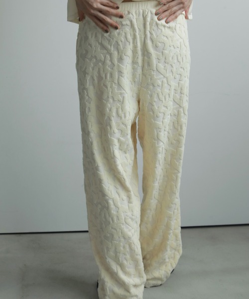 anuke（アンヌーク）の「Jacquard Rough Pants（その他パンツ・レディース・アイボリー/ブラック・36inch/38inch）」の5枚目の写真