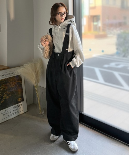 Java（ジャバ）の「《JaVaジャバコラボ》着心地抜群でオールシーズン使える！綿100%　タック入りバレルレッグサロペット（サロペット/オーバーオール・レディース・ワンウォッシュ/ベージュ/ブラック・MEDIUM/LARGE/X-LARGE/SMALL）」の6枚目の写真
