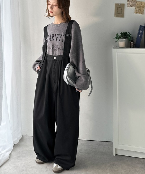 Java（ジャバ）の「《JaVaジャバコラボ》着心地抜群でオールシーズン使える！綿100%　タック入りバレルレッグサロペット（サロペット/オーバーオール・レディース・ワンウォッシュ/ベージュ/ブラック・MEDIUM/LARGE/X-LARGE/SMALL）」の10枚目の写真