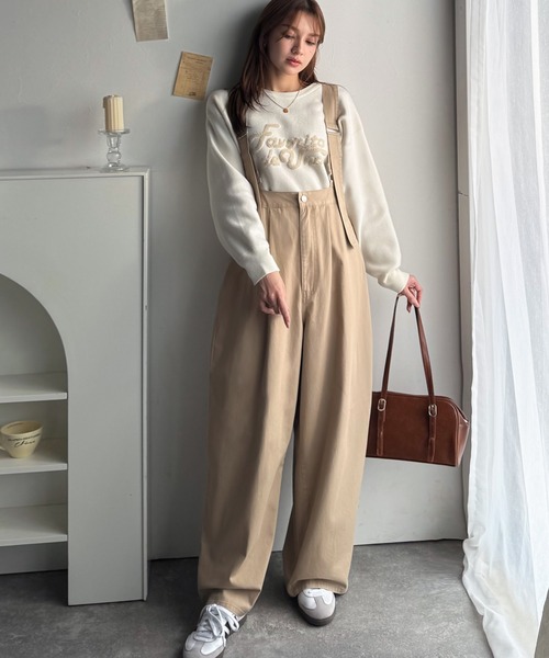 Java（ジャバ）の「《JaVaジャバコラボ》着心地抜群でオールシーズン使える！綿100%　タック入りバレルレッグサロペット（サロペット/オーバーオール・レディース・ワンウォッシュ/ベージュ/ブラック・MEDIUM/LARGE/X-LARGE/SMALL）」の13枚目の写真