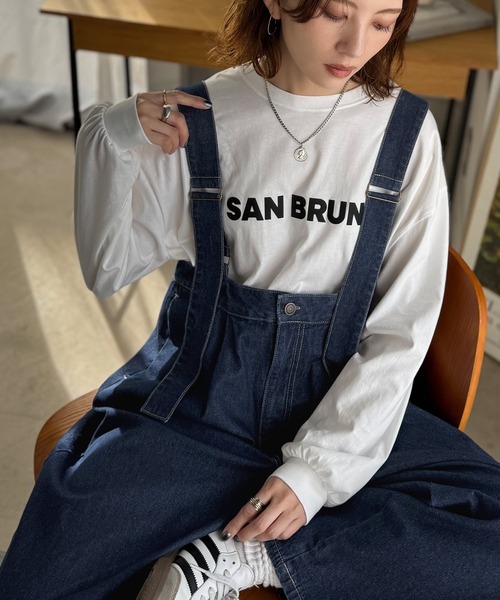 Java（ジャバ）の「《JaVaジャバコラボ》着心地抜群でオールシーズン使える！綿100%　タック入りバレルレッグサロペット（サロペット/オーバーオール・レディース・ワンウォッシュ/ベージュ/ブラック・MEDIUM/LARGE/X-LARGE/SMALL）」の21枚目の写真