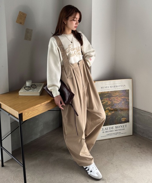 Java（ジャバ）の「《JaVaジャバコラボ》着心地抜群でオールシーズン使える！綿100%　タック入りバレルレッグサロペット（サロペット/オーバーオール・レディース・ワンウォッシュ/ベージュ/ブラック・MEDIUM/LARGE/X-LARGE/SMALL）」の18枚目の写真