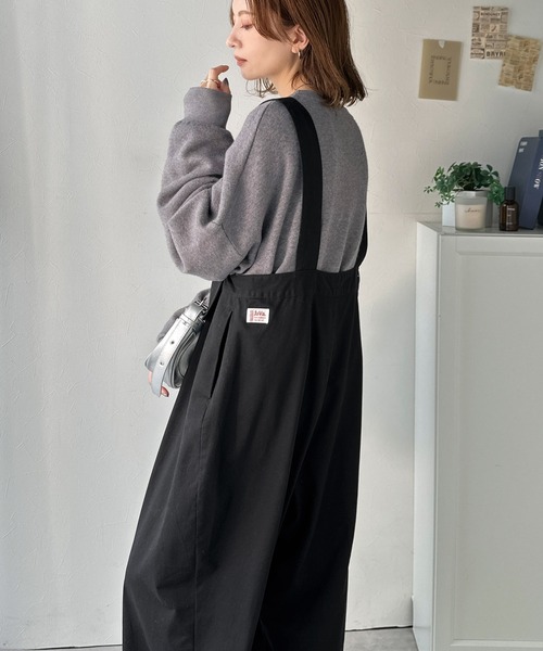 Java（ジャバ）の「《JaVaジャバコラボ》着心地抜群でオールシーズン使える！綿100%　タック入りバレルレッグサロペット（サロペット/オーバーオール・レディース・ワンウォッシュ/ベージュ/ブラック・MEDIUM/LARGE/X-LARGE/SMALL）」の9枚目の写真